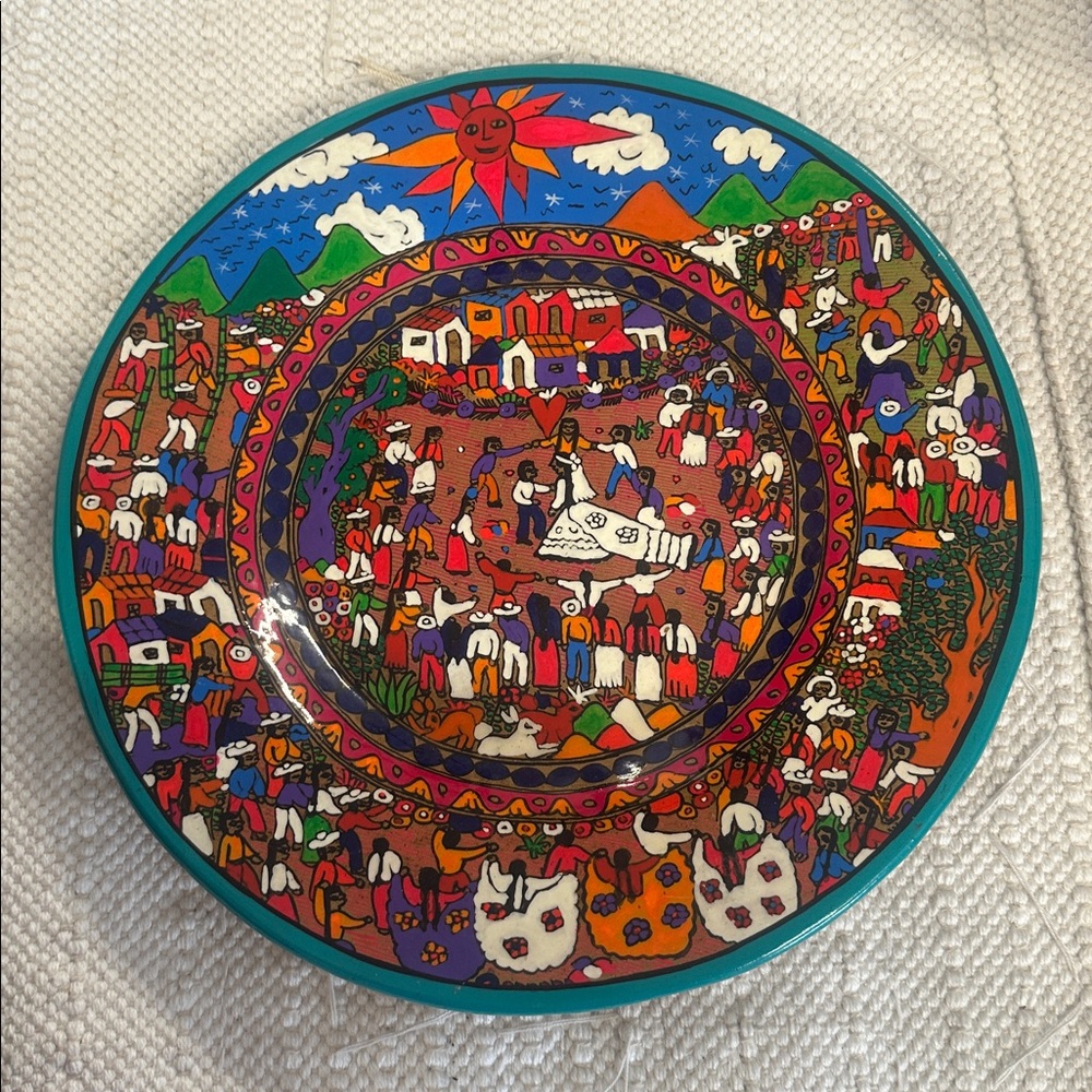Colorful Handcrafted Ceramic Mexican Plate